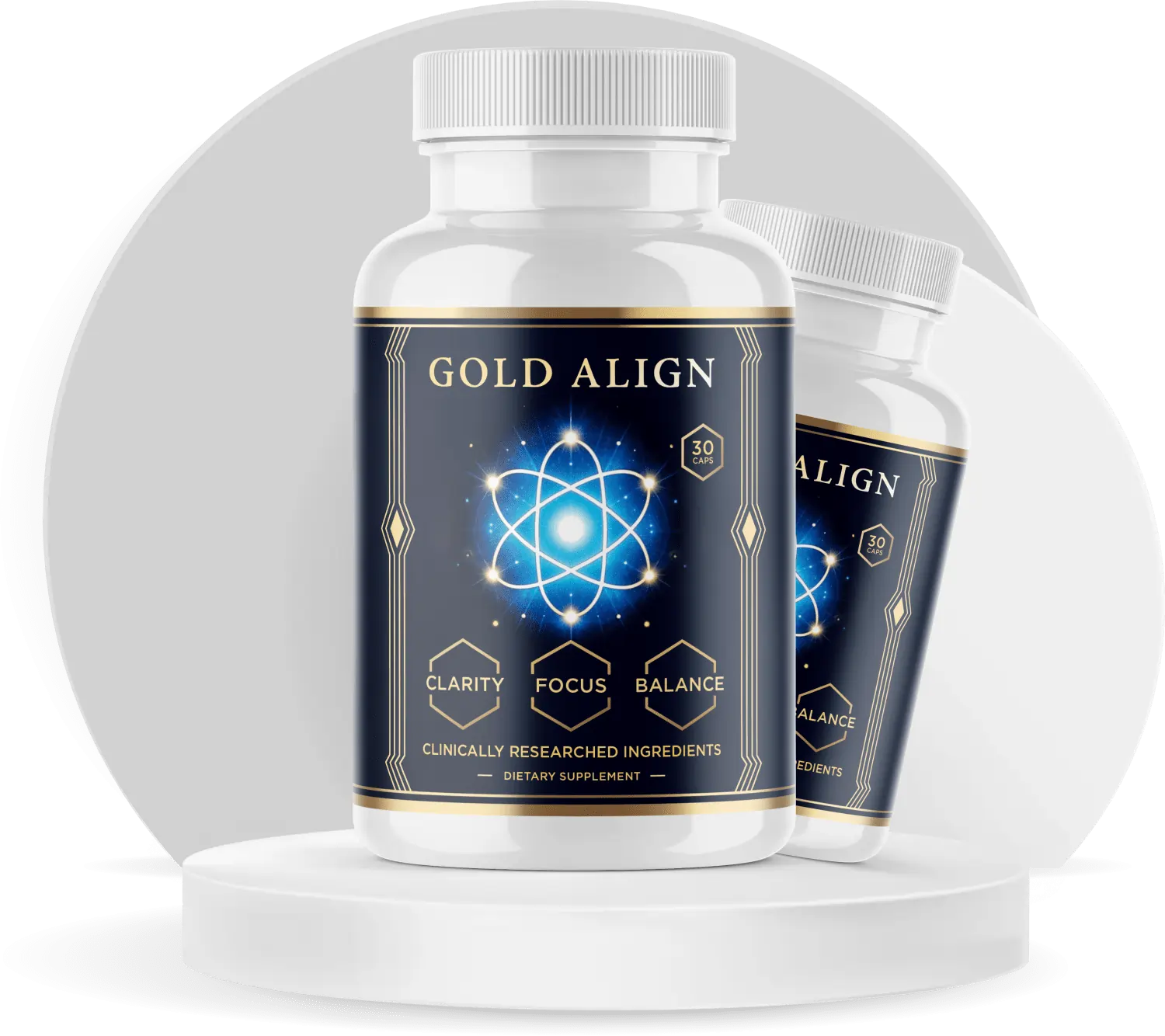 GoldAlign Supplement Bottles